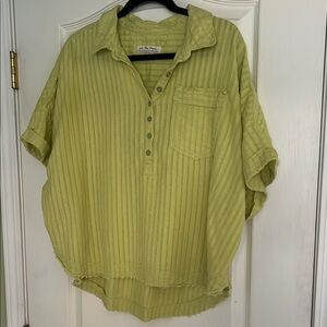 We The Free Light Green Textured Top